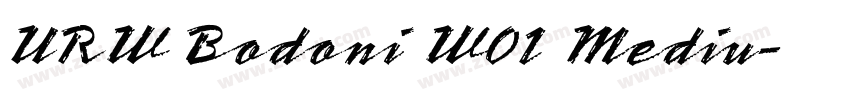 URW Bodoni W01 Mediu字体转换